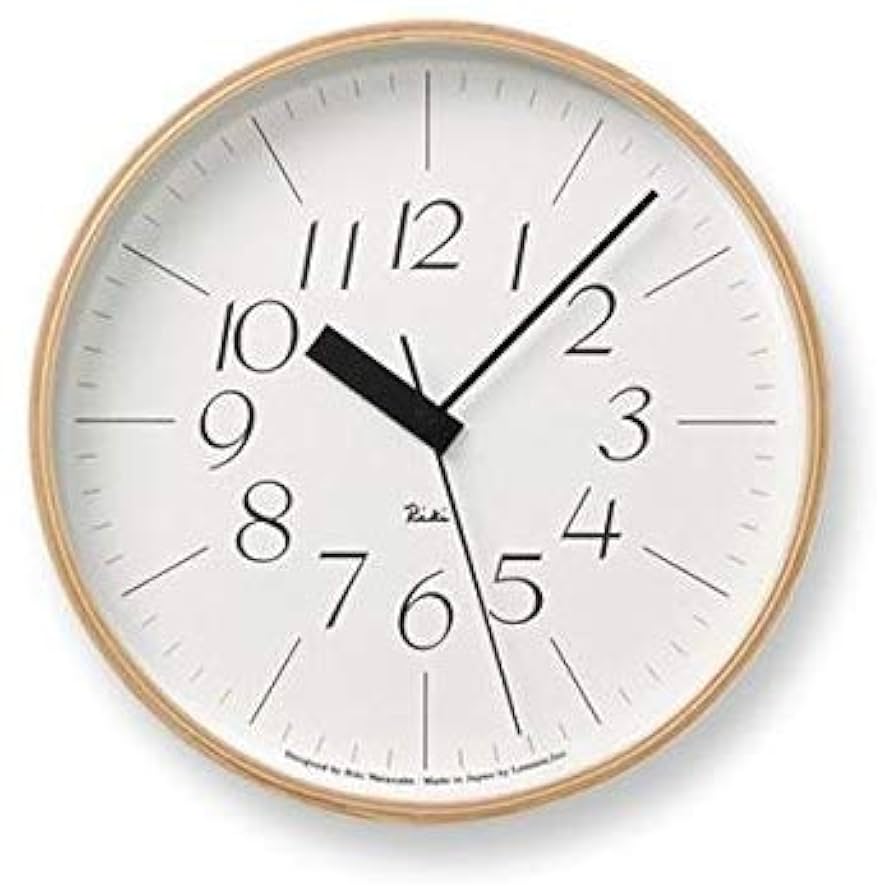Lemnos レムノス RIKI CLOCK（リキ クロック）細字 サイズ大 Lemnos 壁掛け時計 レムノス RIKI クロック RC 25.4cm 掛け時計